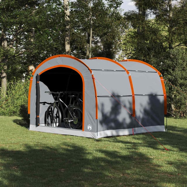 vidaXL Zelt mit Dach Grau und Orange 268 x 240 x 191 cm Polyester 42001001