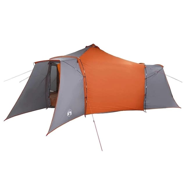 vidaXL Tipi Zelt mit Dach Grau und Orange 492 x 492 x 275 cm Stoff 42000989
