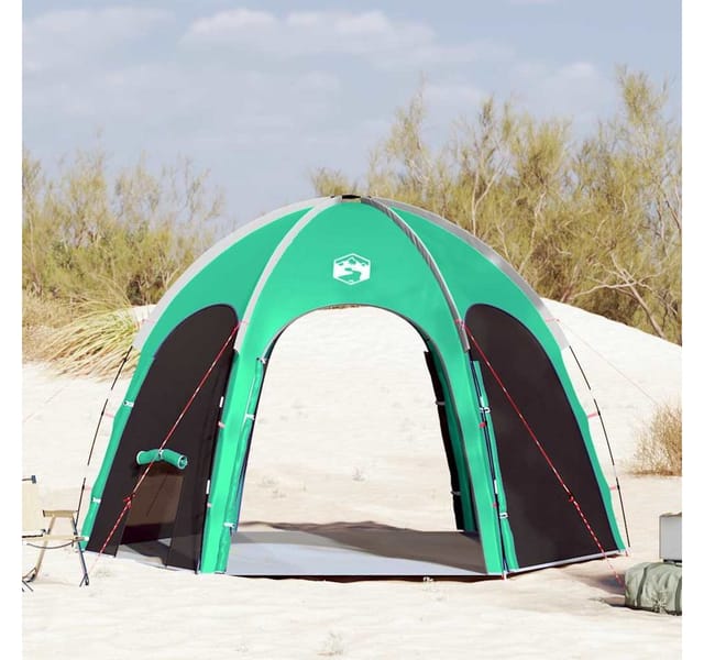 vidaXL Poolzelt mit Dach Meergrün 366 x 305 x 231 cm Polyester 4100653