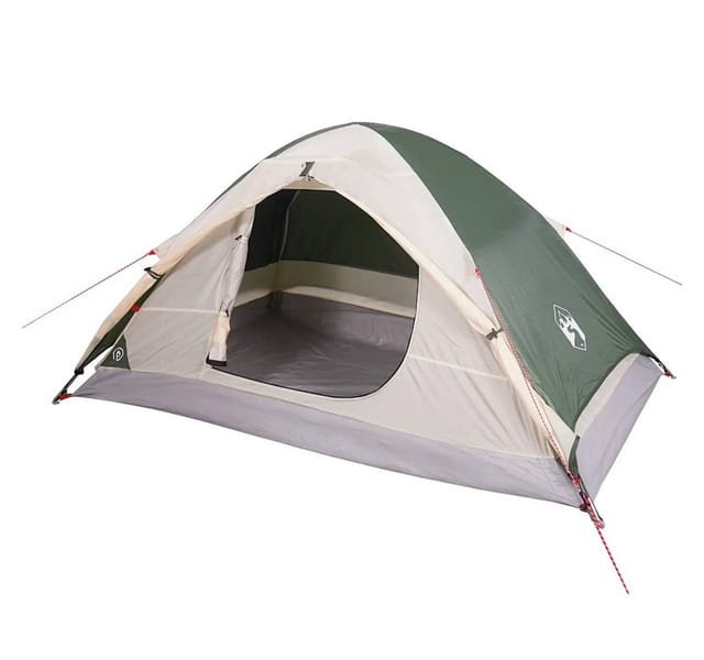 vidaXL Kuppel-Campingzelt 4 Personen Grün Wasserdicht 94646