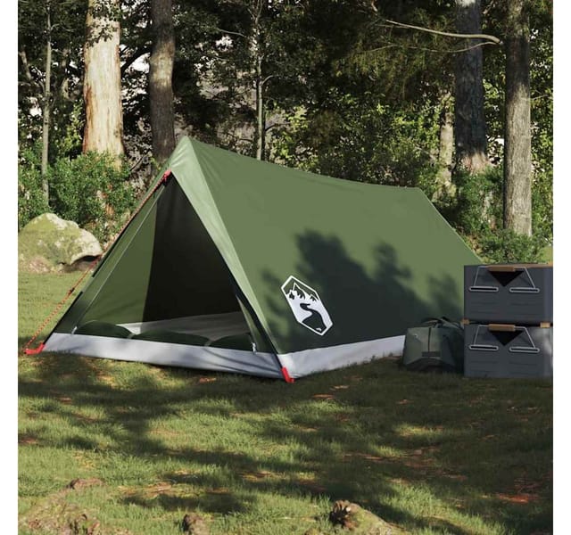 vidaXL Campingzelt 2 Personen Olivgrün Wasserdicht 4009624