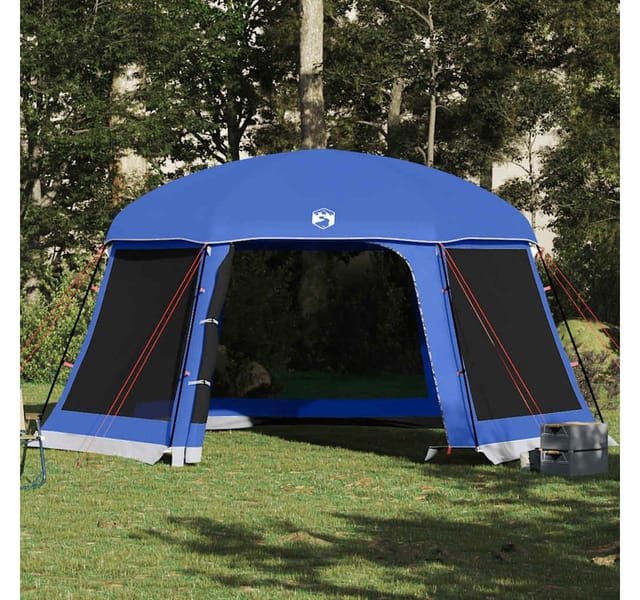 vidaXL Poolzelt mit Abnehmbarem Überzelt Netzwänden Azurblau 512x458cm 4100625