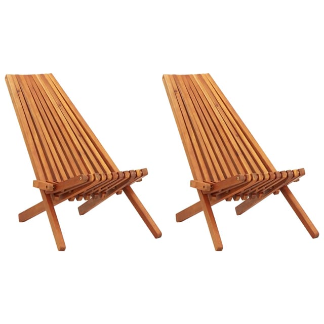 vidaXL Garten-Liegestühle 2 Stk Massivholz Akazie 45975