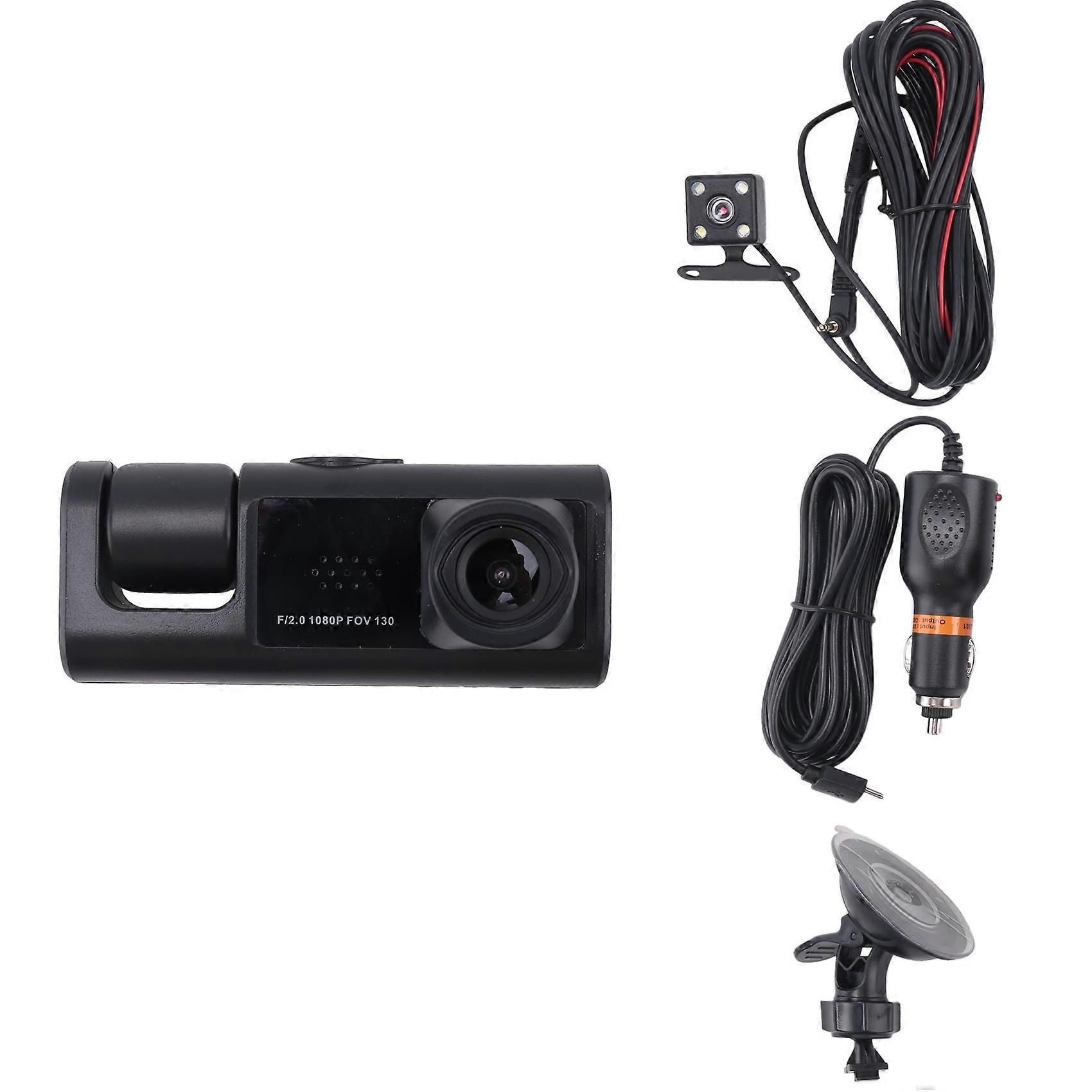 3-kanal-auto-dvr-kamera, 1080p-dashcam Mit Infrarot-nachtsicht Und Loop-aufnahme
