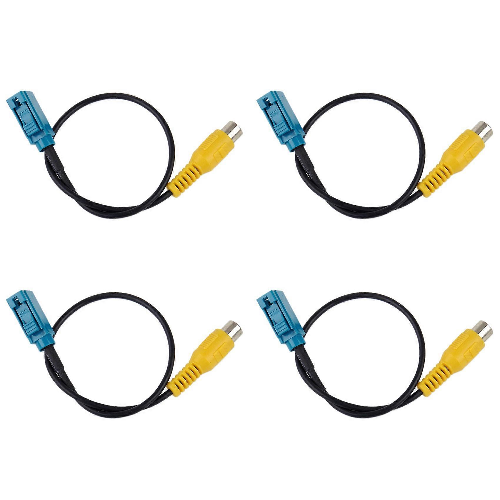 4 Stück 8-zoll Fakra Rückfahrkamera-rca-kabel Parkadapter Kompatibel Mit Mercedes Benz Ford