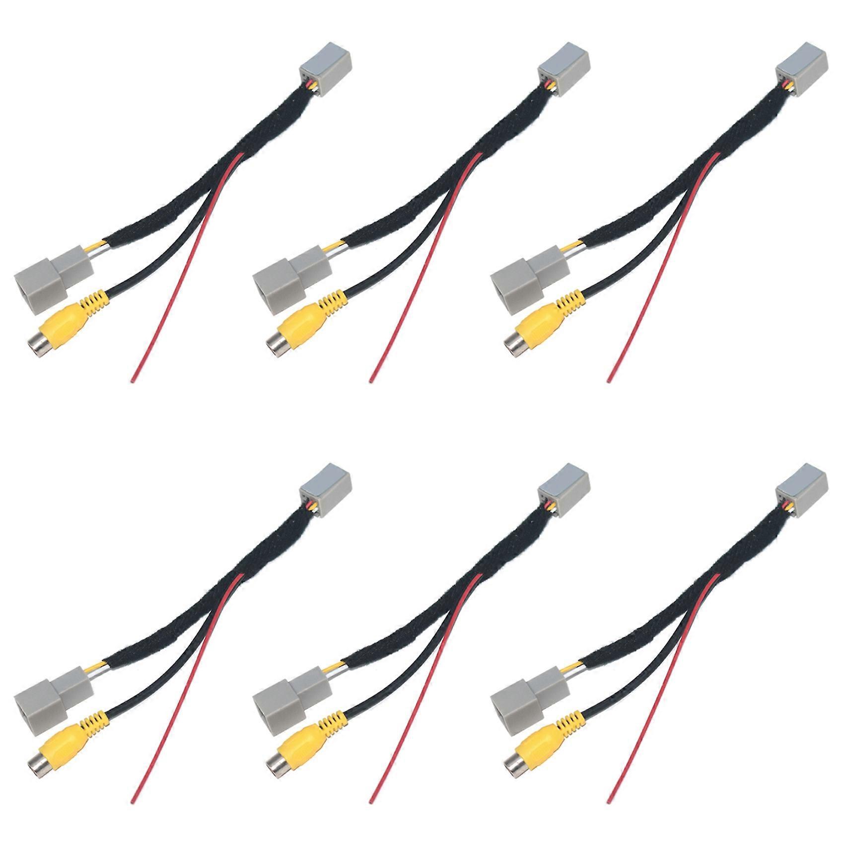 6x Rca-video-rückfahrkamera-adapterkabel Für Mitsubishi Outlander Asx Gf Gg Zj