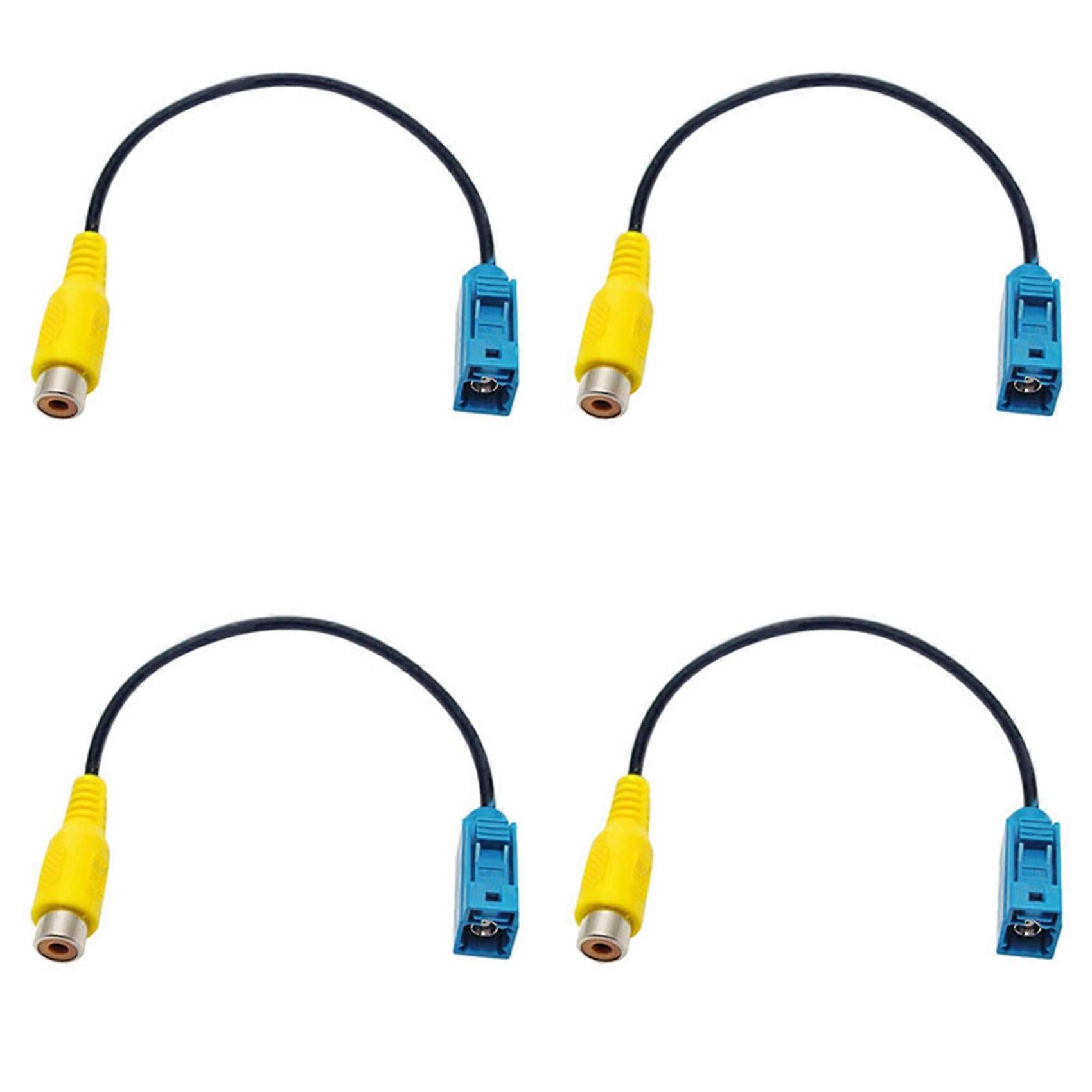 4x Fakra Rückfahrkamera Av-in Videoanschluss Rca-kabel Parkadapter - Fakra Zu Rca Videokabeladapter