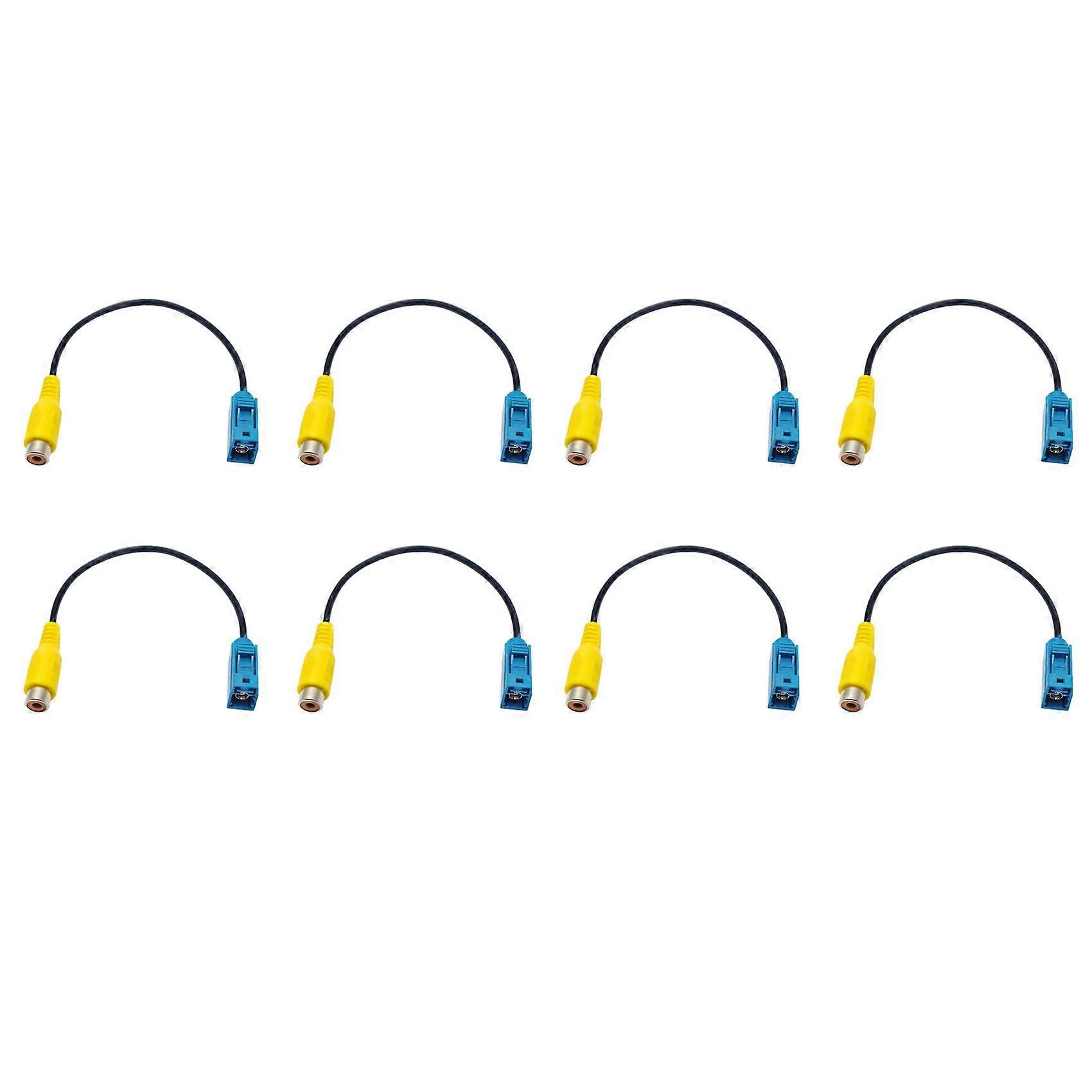 8x Fakra Rückfahrkamera-av-eingangs-videoanschluss-rca-kabel-parkadapter - Fakra Zu Rca-videokabeladapter