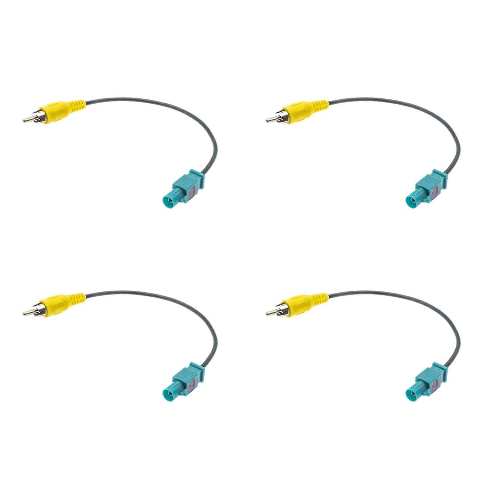 4x Kompatibel Mit Mercedes-benz Rückfahrkamera-adapterkabel Fakra Auf Rca-stecker Rückfahrleitung Fahrzeug-rückfahrkamera-umrüstkabel