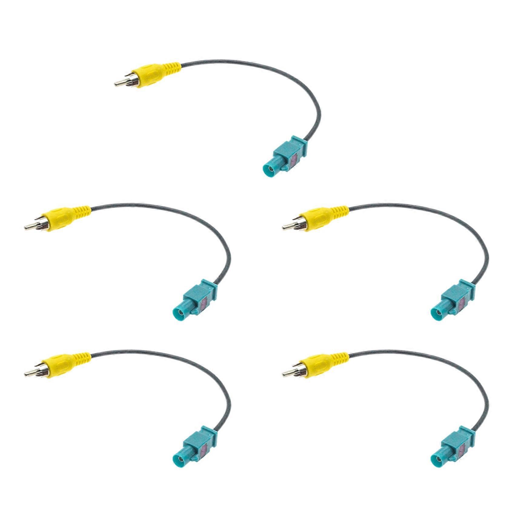 5x Kompatibel Mit Mercedes-benz Rückfahrkamera-adapterkabel Fakra Auf Rca-stecker Rückfahrleitung Fahrzeug-rückfahrkamera-umrüstkabel