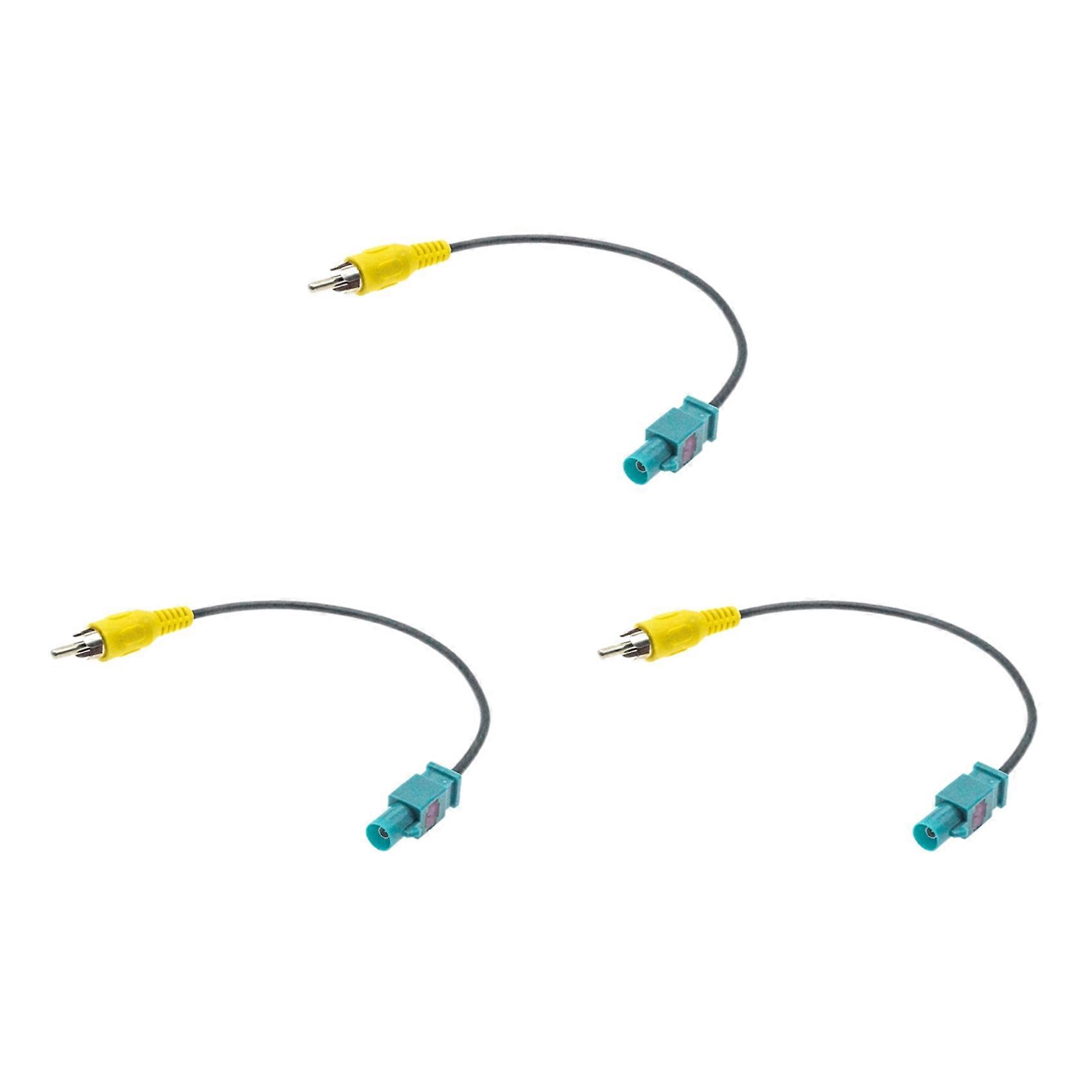 3x Kompatibel Mit Mercedes-benz Rückfahrkamera-adapterkabel Fakra Auf Rca-stecker Rückfahrleitung Fahrzeug-rückfahrkamera-umrüstkabel