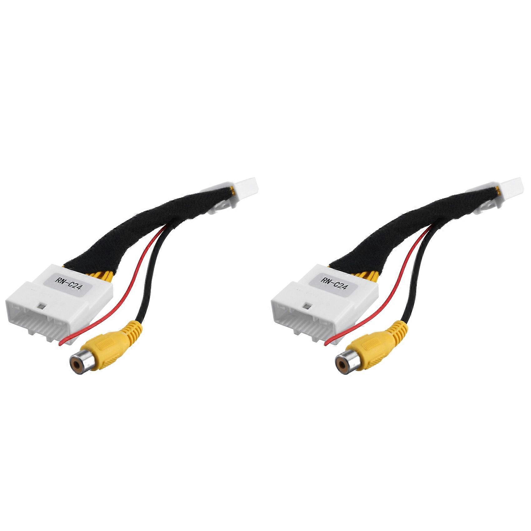 2x 24-poliger Videoeingangsschalter Für Rückfahrkamera, Rca-adapterkabel, Kompatibel Mit Renault Stepway, Vivaro, Dacia Sandero, Clio 4