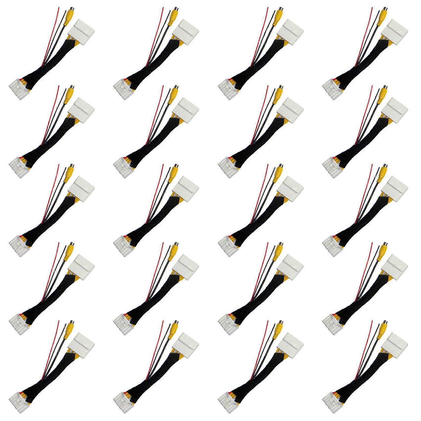 20x 28-poliger Rca-video-rückfahrkamera-konverterkabel-adapter, Kompatibel Mit Mazda 2, 3, 6, Cx-5, Demio, Axela, Roadster, Mx-5, Miata