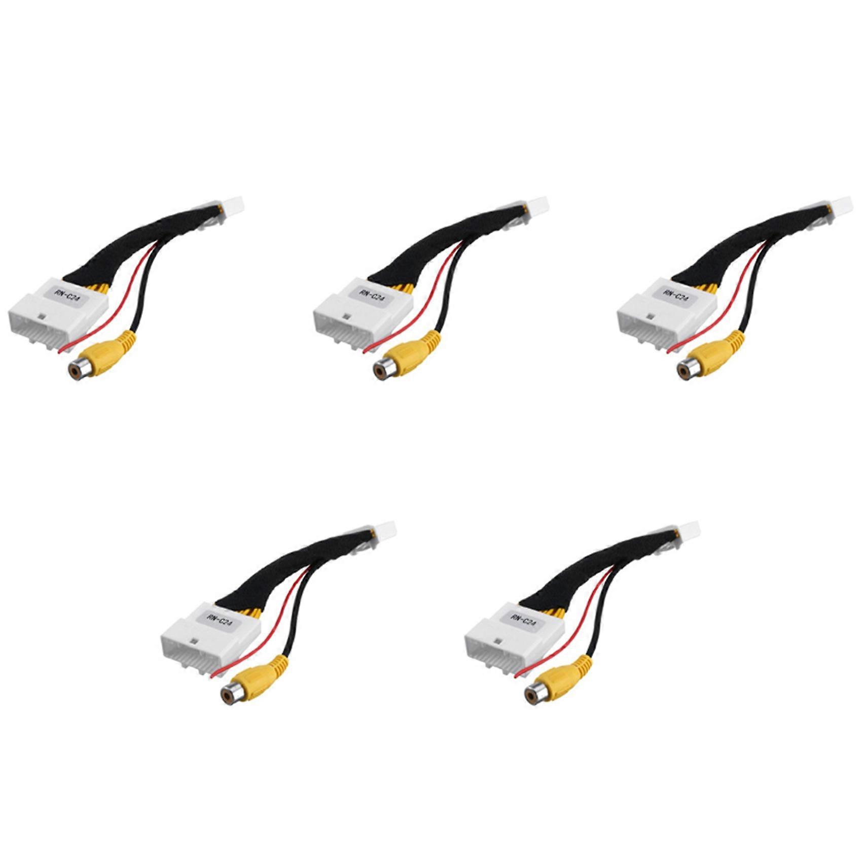 5x 24-poliger Videoeingangsschalter Für Rückfahrkamera (rca-adapterkabel) Für Renault Stepway, Vivaro, Dacia Sandero, Clio 4