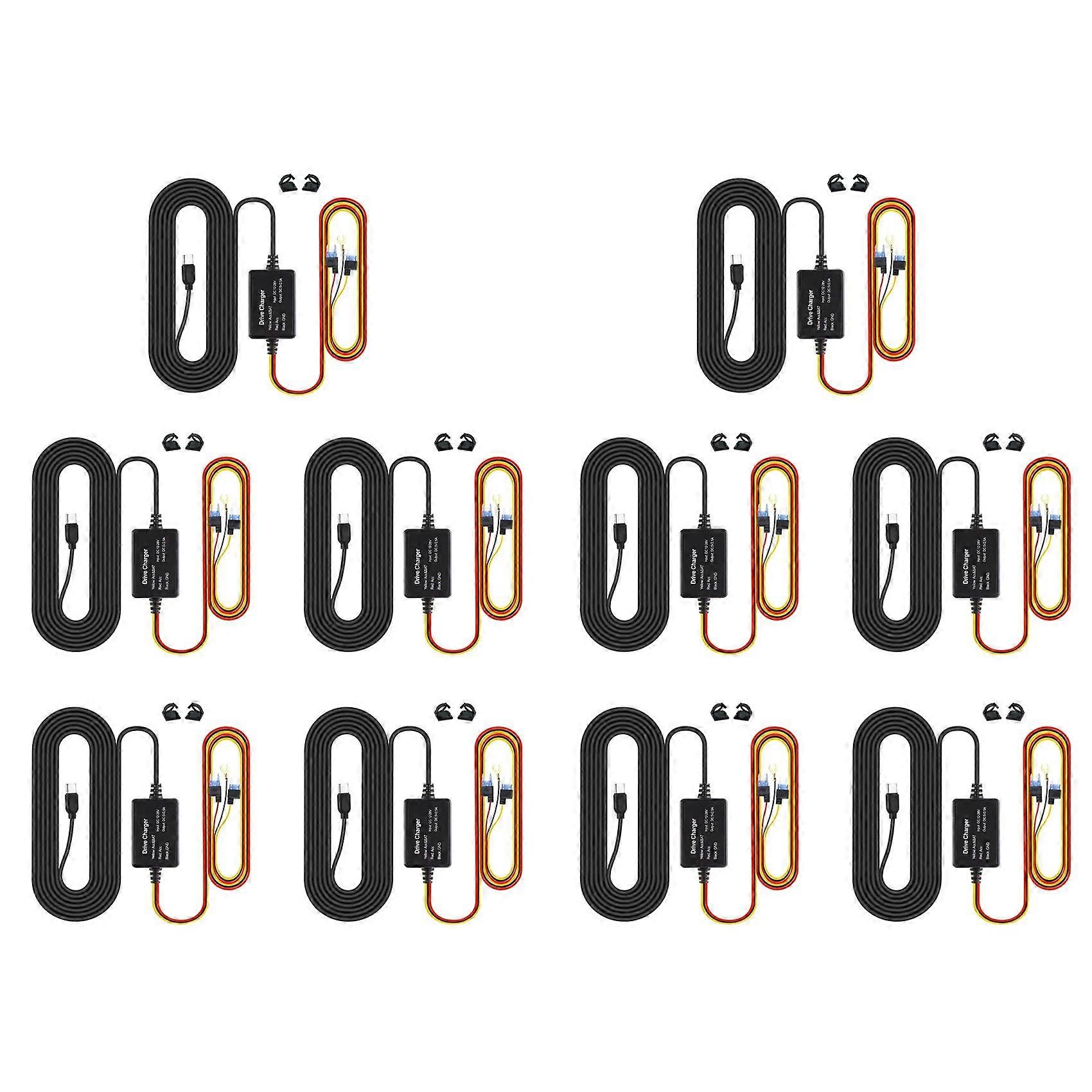 10x Für 70mai Hardwire Kit Up03 Nur Typ-c-anschluss Für 70mai A810 X200 Omni M500 24h Parkmonitor Stromleitung (a)