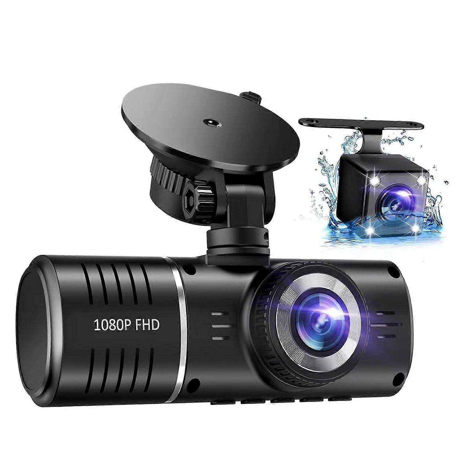 Auto-dashcam, 3-kanal-dashcam, 1080p-dashcam Für Front- Und Innenaufnahmen, Dreifach-dashcam, G-sensor, 24-stunden-parkfunktion, Loop-aufnahme