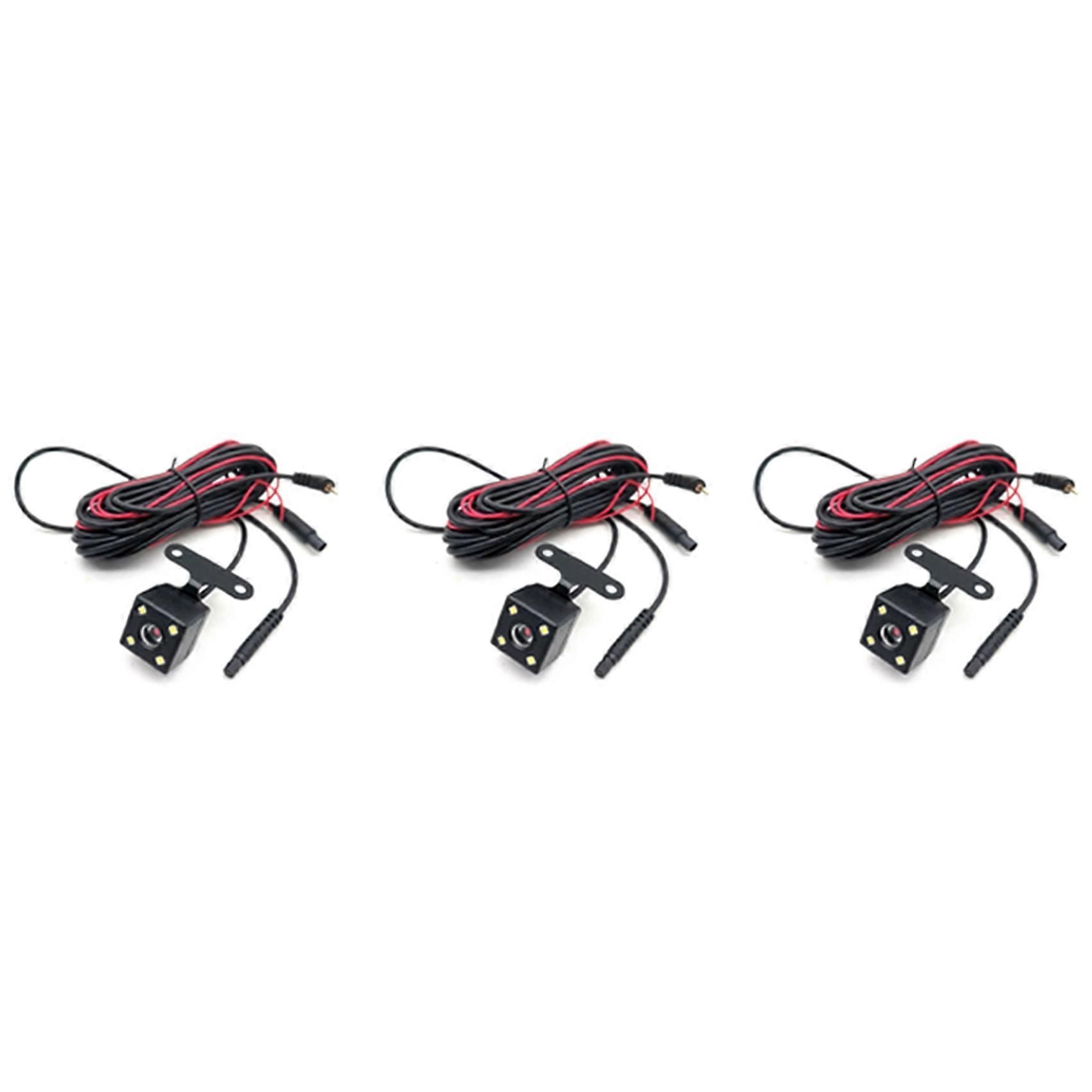 3er-pack 5-pin-auto-rückfahrkamera, 170°-weitwinkelaufnahme, Wasserdicht, Nachtsicht