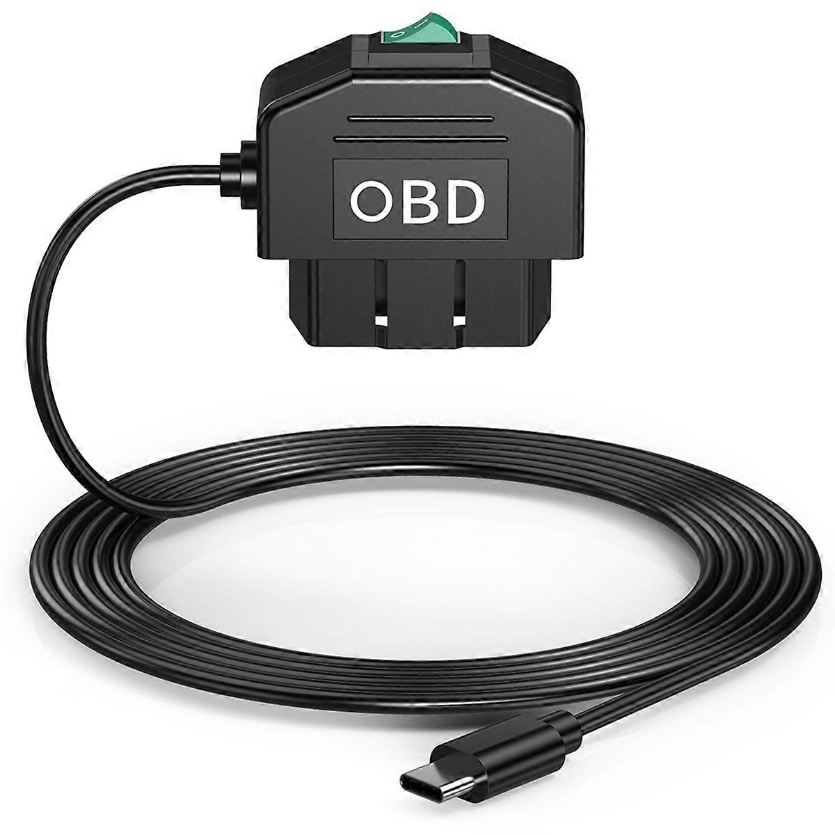 Obd-festverdrahtungsset Für Dashcams, Mit Obd-kabel Für Dashcams (12–24 V Auf 5 V/3 A)