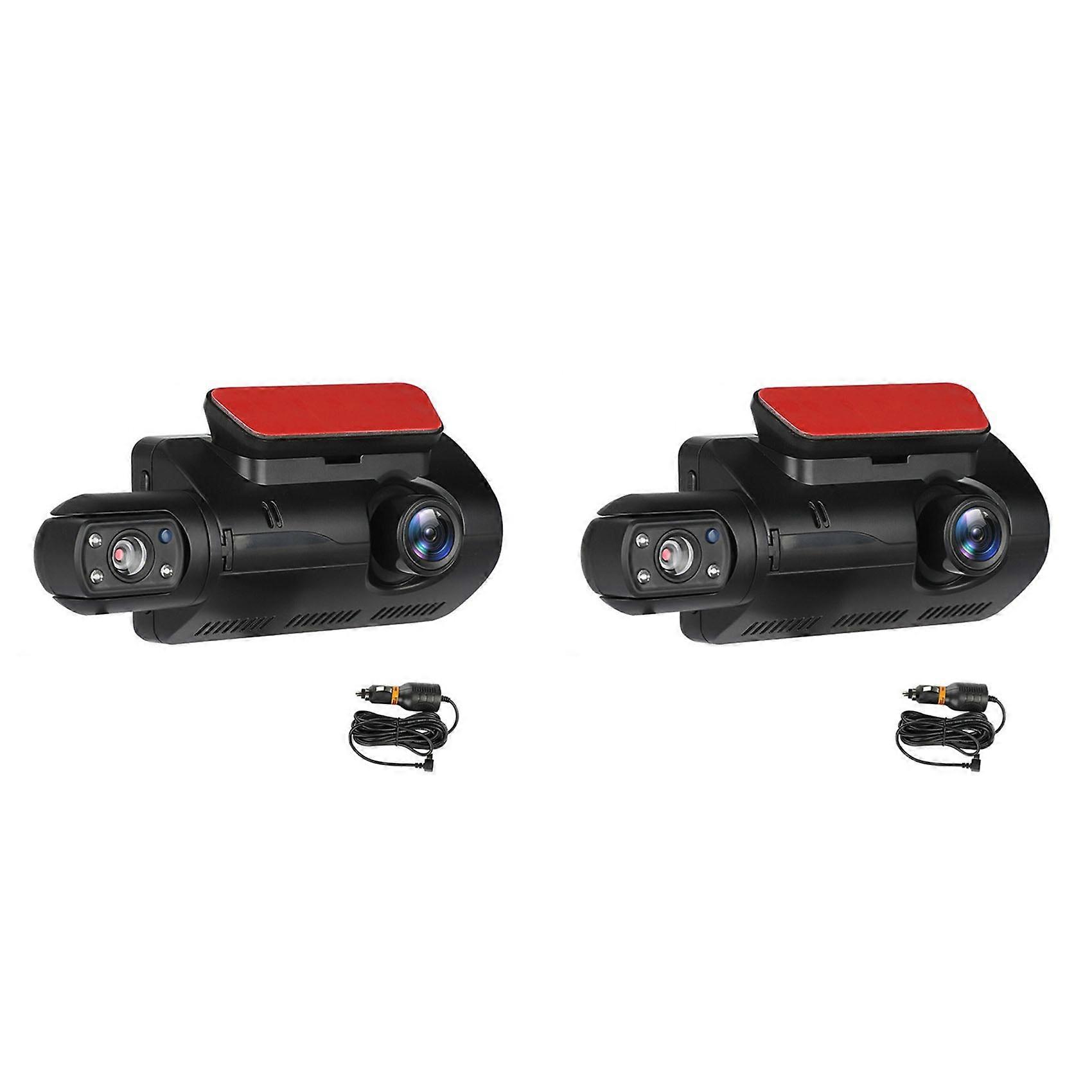 2x Dual-dashcam (vorne Und Innen) 1440p+1080p Auto-blackbox-dashcam, 3-zoll-ips-kamera, Rekorder, Nachtsicht
