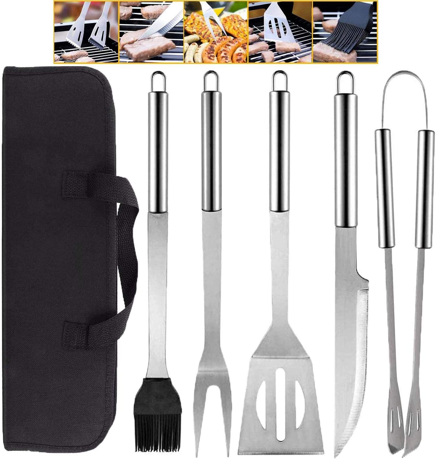 Bbq-werkzeug-set, Grill-utensilien-set, Edelstahl-grill-werkzeuge, Tragbare Grill-utensilien – Bbq-werkzeug-set Für Outdoor/camping/garten