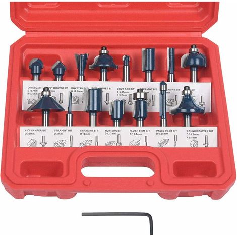 Fräser, 15-teiliges Set Gerader Nutfräser, Nutfräser-set Für Die Holzbearbeitung (kunststoffkoffer)