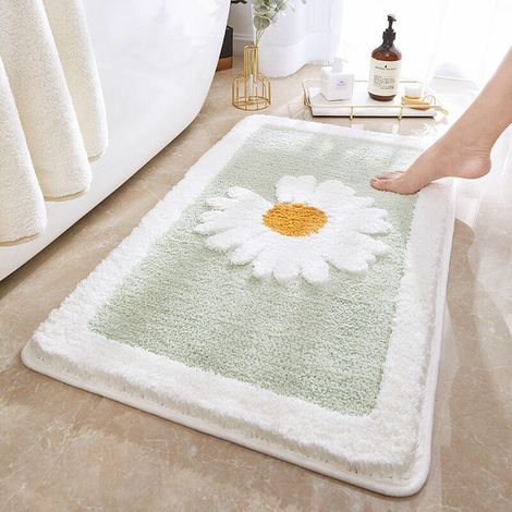 Saugfähige Badematte „daisy“, Weiche Polyester-badematte, Saugfähige Duschmatte, Maschinenwaschbar, 45 X 65 Cm