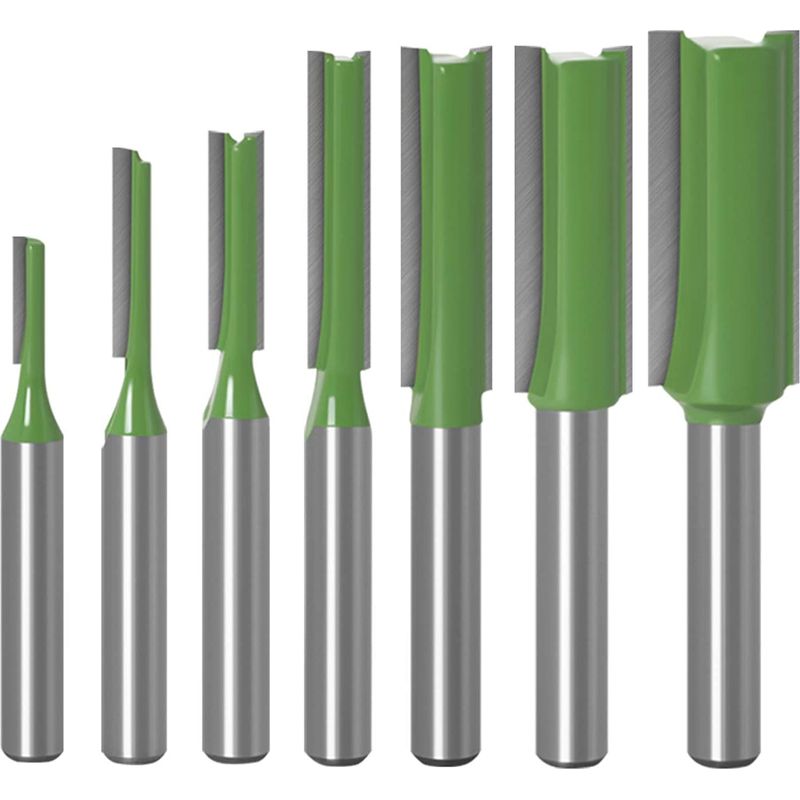 7-teiliges Set 6-mm-schaft-fräser Mit Hartmetall-schneidkanten Für Die Holzbearbeitung