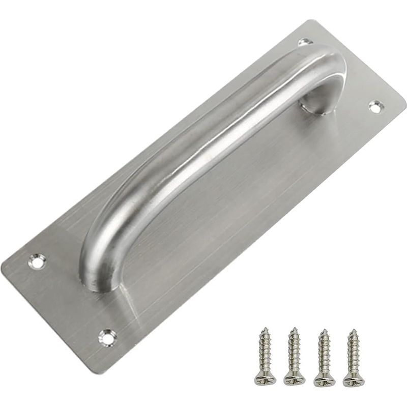 Quadratischer Schiebetürgriff Aus Edelstahl, 200 Mm X 65 Mm X 1,2 Mm, Aluminiumlegierung Mit Schraube