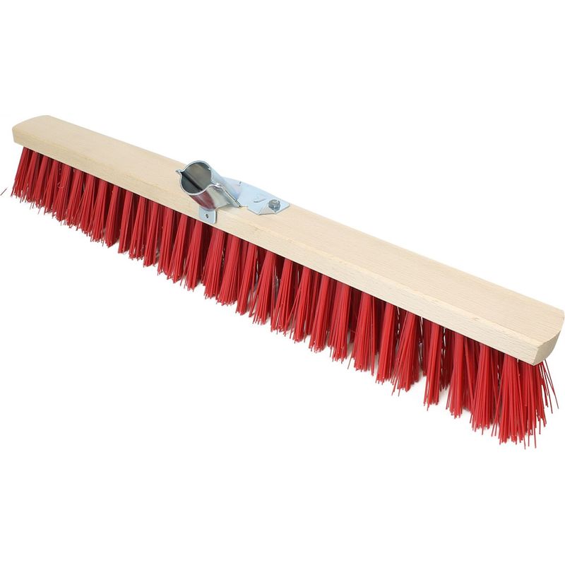 Linxor – 60 Cm Holz-straßenbesen – Steife Vinylfasern Für Raue Oberflächen – Effektive Außenreinigung