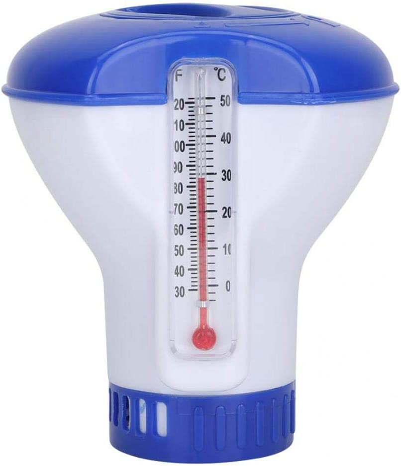 Schwimmender Chlorspender Mit Thermometer, 5 Zoll Chemische Schwimmende Chlortablette, Klarer Chlor- / Bromspender, Chemischer Schwimmer Für Schwimmbäder, Spa, Whirlpool