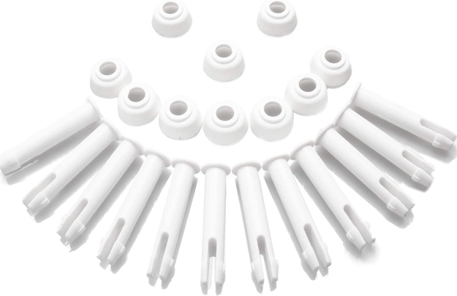 Litzee 12 Pool-kunststoffstifte Und 12 Gummidichtungen, Für 13'-24' Intex Runde Metallpools Und Rechteckige Metallrahmenpools, Intex 28270-28273 (5,5cm / 2,16in)