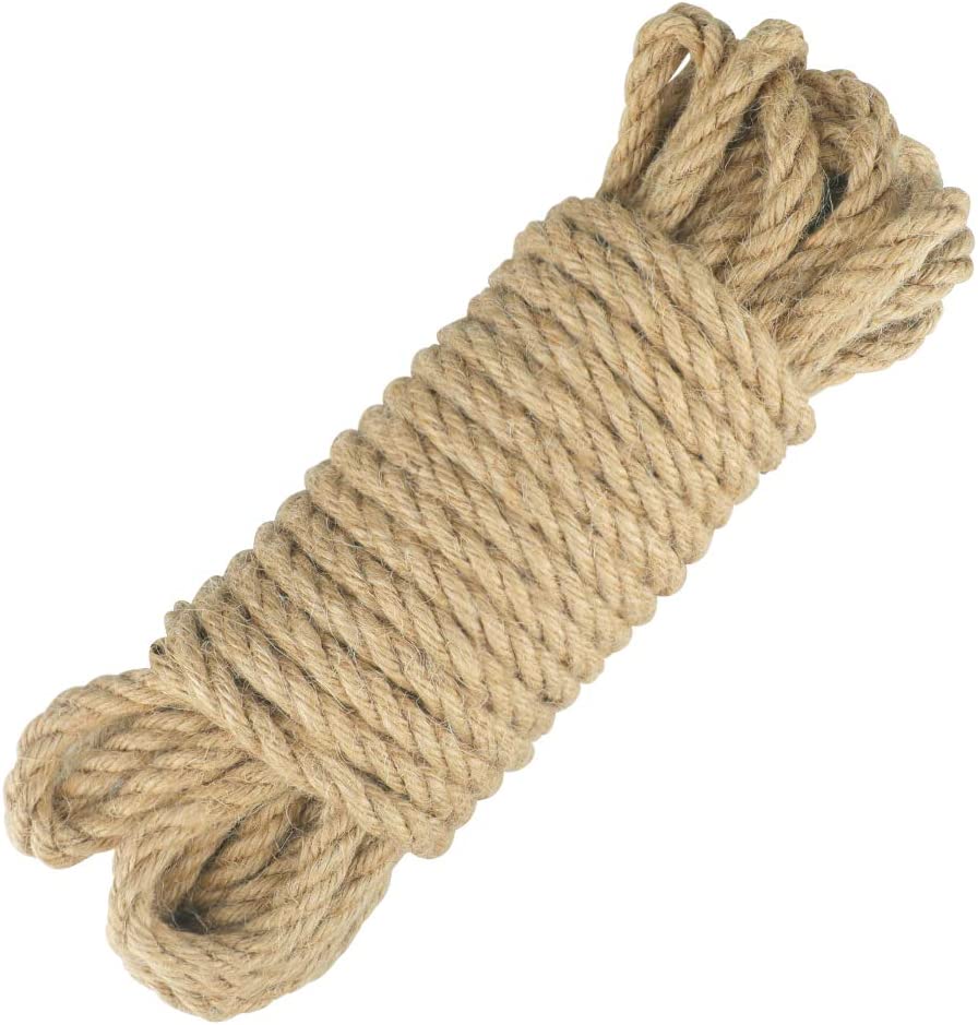 Juteschnur Hanfseil 8 Mm Dick Für Dekoration, Heimwerken, Gartenarbeit, Kratzbaum (10 Meter)