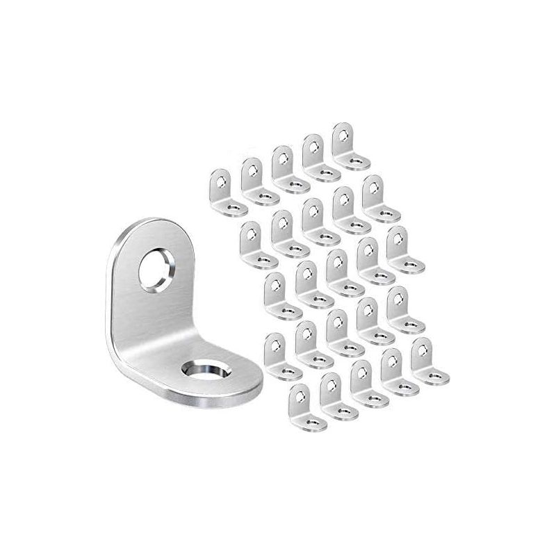 50 Stück Edelstahl-eckverbinder, 90°-winkelverbinder – 20 Mm X 20 Mm X 16 Mm, L-förmige Möbeleckverbinder