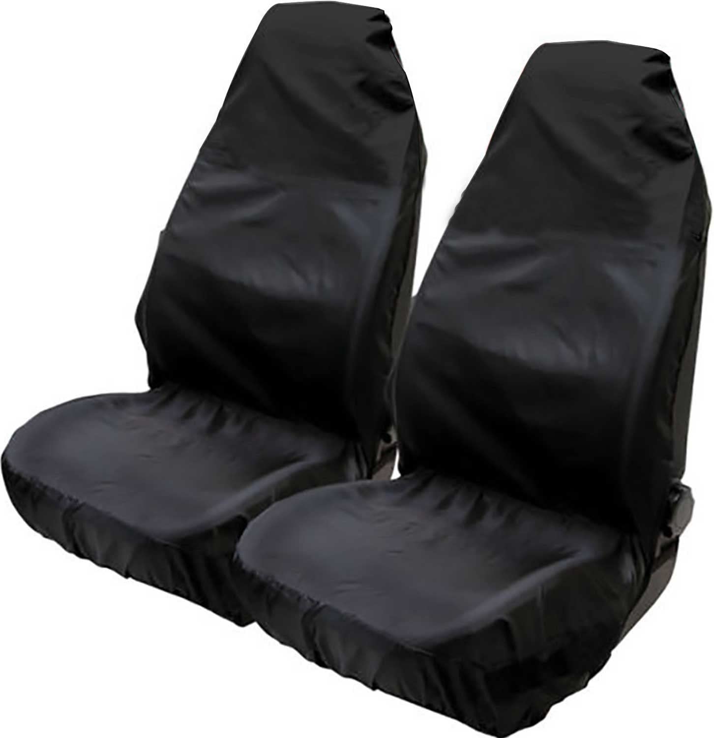 Litzee Universal Wasserdichte Nylon-protektoren Für Auto-vordersitze 75 X 55 X 55 Cm (2er-set) Schwarz