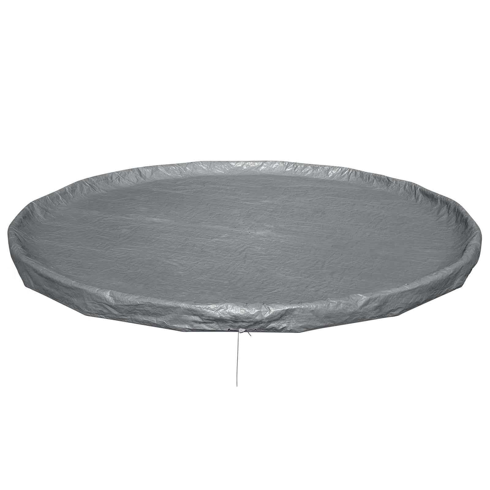 Maison Exclusive - Poolabdeckung Ø4,88 M Rund Polyester Grau