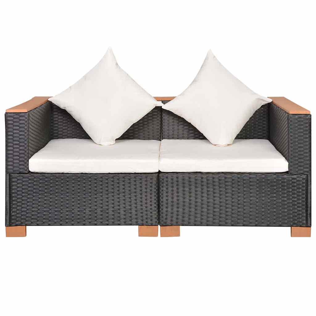 Maison Exclusive - Gartensofa Poly Rattan Schwarz