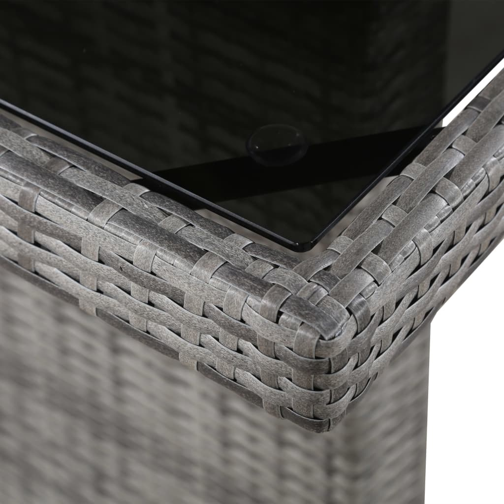 Maison Exclusive - Gartentisch 240x90x74 Cm Poly Rattan Und Glas