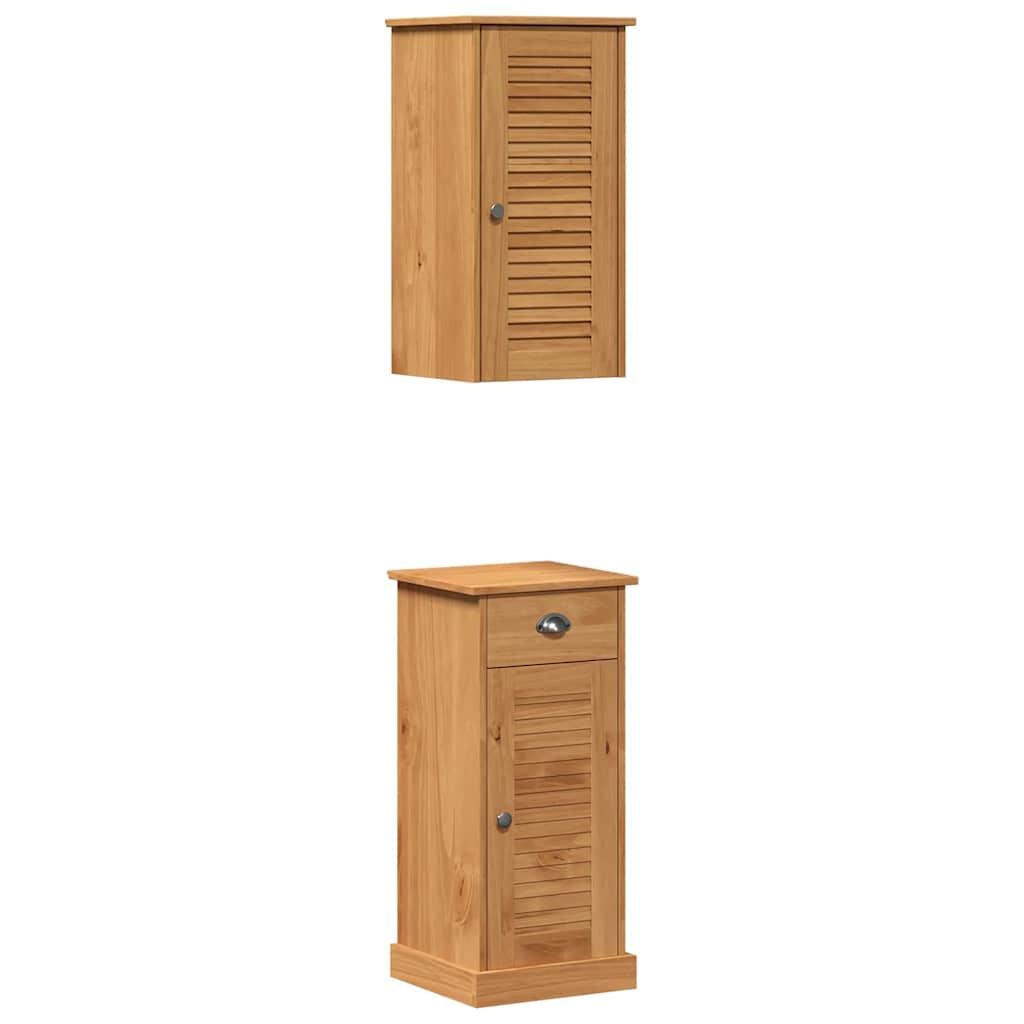 Maison Exclusive - Badezimmerschrank Vigo 2 Stk. Braun Und Honigb