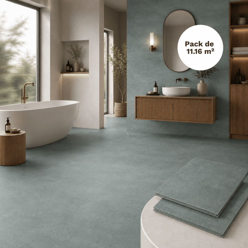 Spc Klickfliese Betonoptik Für Boden & Wand 11,16 M² - 305x610 Mm, 0,5 Mm Nutzschicht