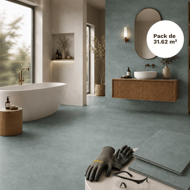 Spc Klickfliese Für Boden & Wand, 31,62 M², Betonoptik, 305x610 Mm, 0,5 Mm Nutzschicht