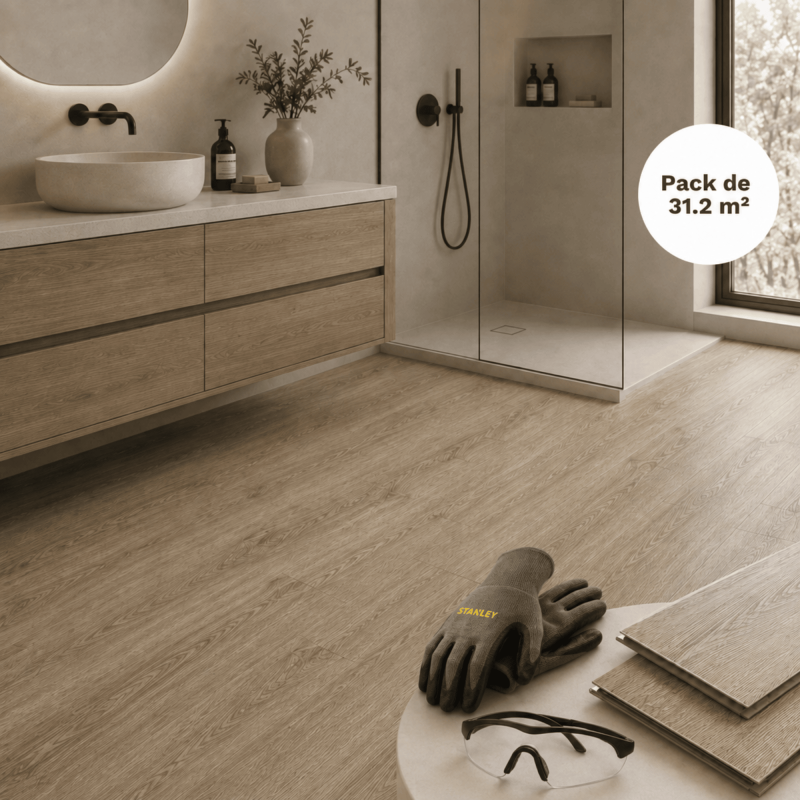 Spc Vinylboden Klick-system 31,2 M² - Zeder Patina Optik - Integrierte Trittschalldämmung, 0,5 Mm Nutzschicht