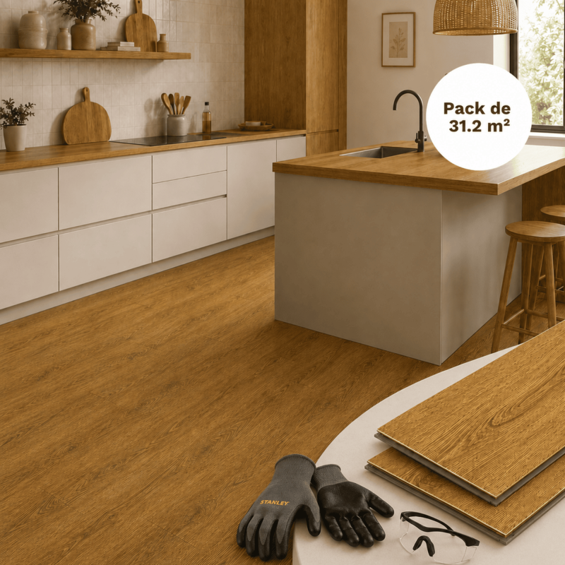 Spc Vinylboden Klick-system 31,2 M² Sequoia – Integrierte Trittschalldämmung, 0,5 Mm Nutzschicht