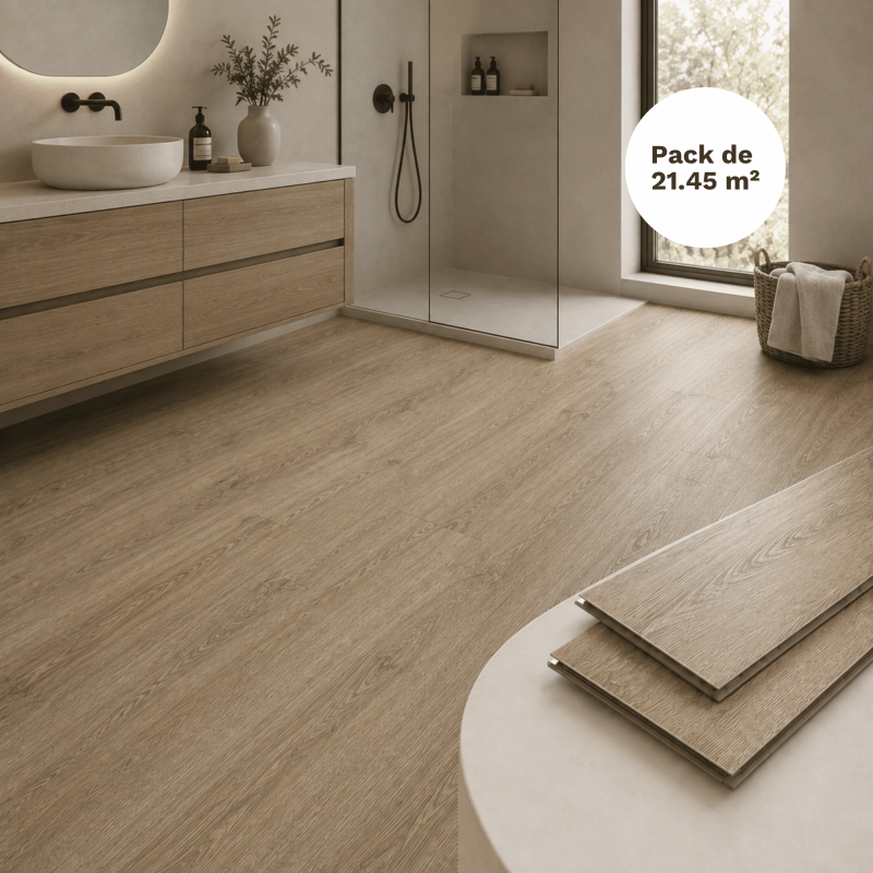 Spc Vinylboden Klick-system 21,45 M² Patina-zeder - Integrierte Trittschalldämmung, 0,5 Mm Nutzschicht
