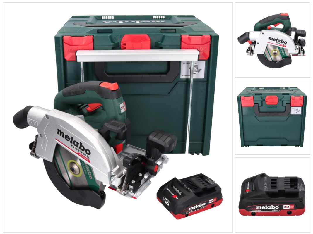 Metabo Ks 18 Ltx 66 Bl Akku Handkreissäge 18 V 165 Mm + 1x Akku 4,0 Ah + Metabox - Ohne Ladegerät