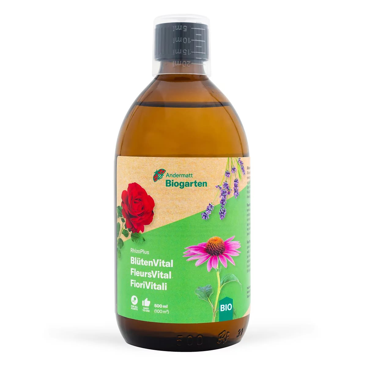 Andermatt Biogarten Rhizoplus Blütenvital Pflanzenstärkungsmittel - 500 Ml