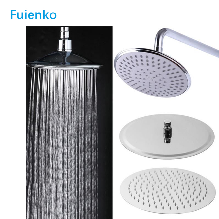 Cabezal De Ducha Redondo De Acero Inoxidable Plata De 12 Pulgadas Fuienko