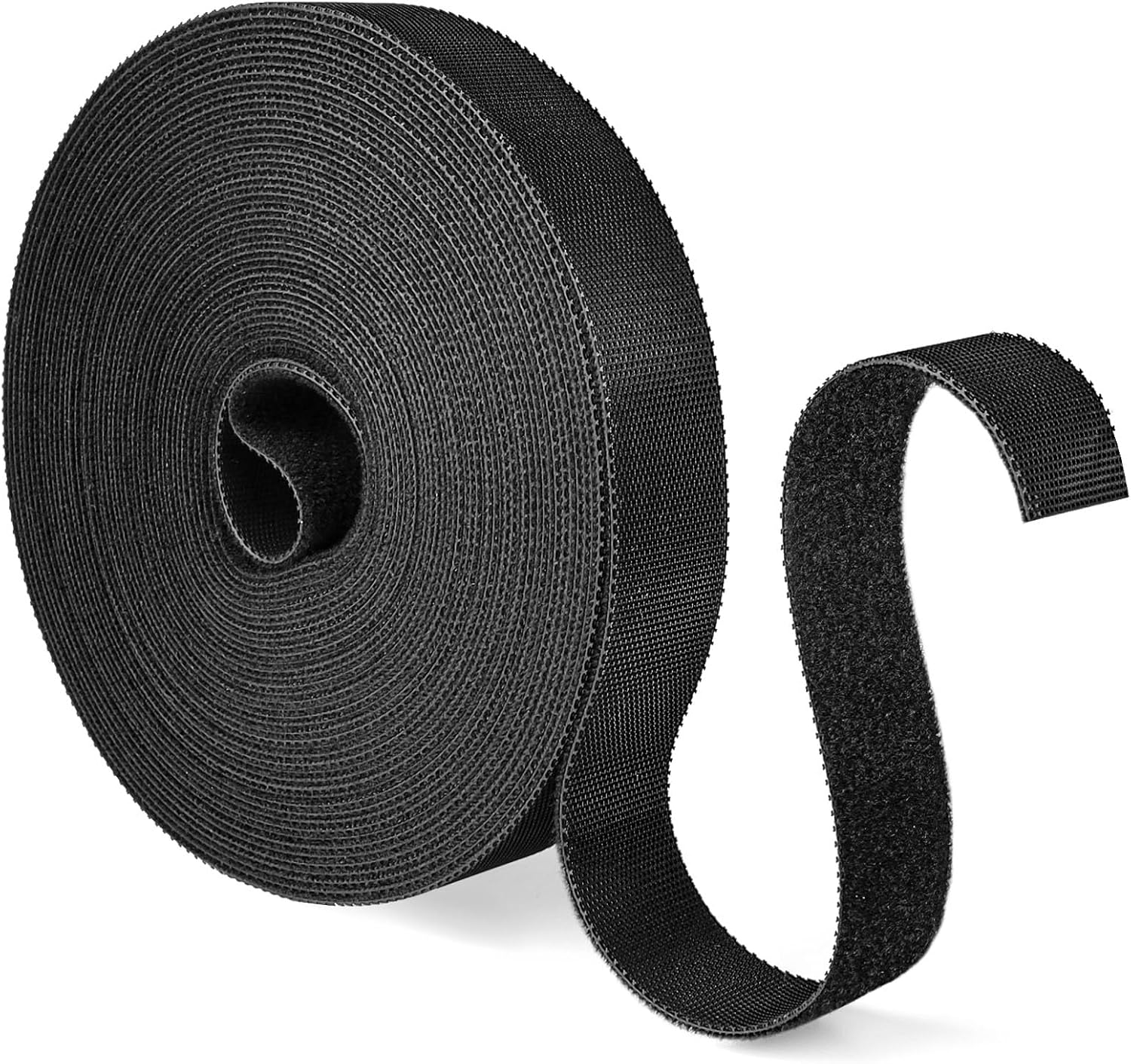 10 M X 20 Mm Wiederverwendbare Nylon-kabelbinder, Schwarze, Stark Klebende Klettverschluss-kabelbinderrolle, Klettband Für Kabelmanagement, Kabelbinder Für Zuhause Und Büro
