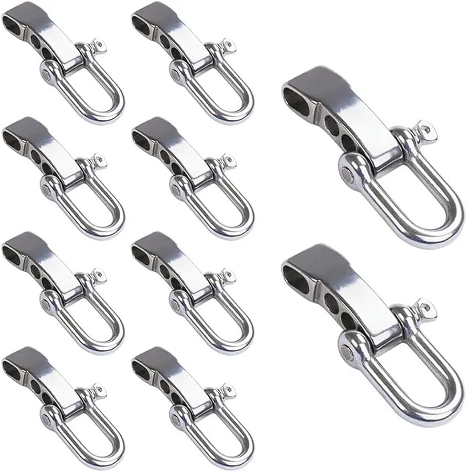 10 Stück Paracord-armband-schäkelschnallen, Bogenanker-schäkelverschluss, Verstellbarer Schäkelclip Für Überlebensarmbänder, Silber