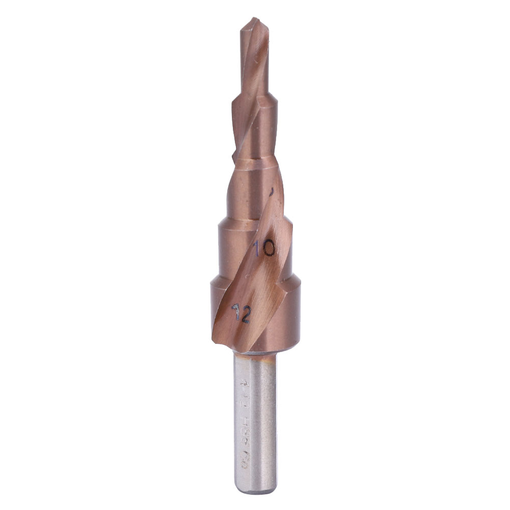 M35-stufenbohrer Aus Schnellarbeitsstahl Mit Kobaltbeschichtung, Dreieckigem Schaft, 4-12 Mm Bohrwerkzeug (5 Stufen)
