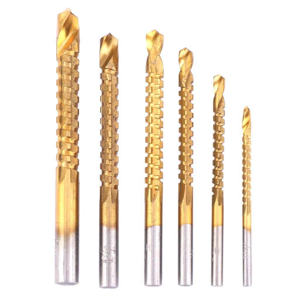 Set Mit 6 Hss-sägebohrern Für Die Holzbearbeitung, Zubehör Für Elektrobohrmaschinen, 3–8 Mm